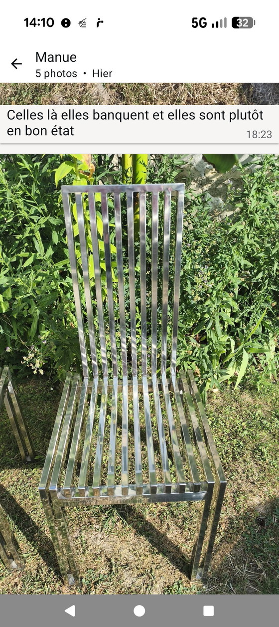 Image 1 of Lot de 3 chaises barreaux chromés Gil and Roy