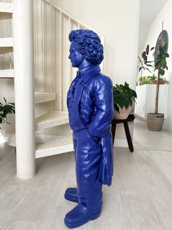 Image 1 of Exklusive Beethoven Statue In Blau - Signiert Von Ottmar Hörl