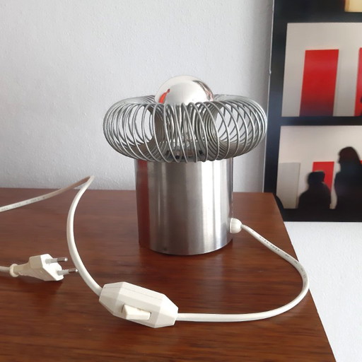 Lampe design vintage, Philippe Rogier, Oxar France – tafellampen, rvs (photo 2 of 8)
