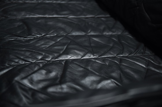 Image 1 of Superbe canapé-lit vintage DS-69 en cuir noir par l'équipe De Sede pour De Sede