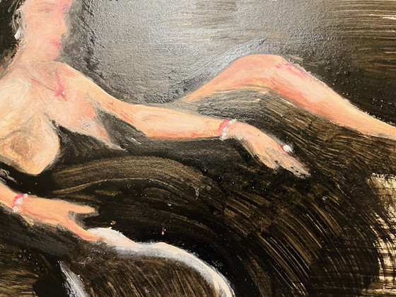 Image 1 of Signiertes und gerahmtes Gemälde Pastell und Tusche Porträt Frau "Diamant"