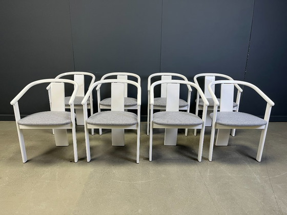 Image 1 of Chaises de salle à manger espagnoles post-modernes, ensemble de 8 - années 1980