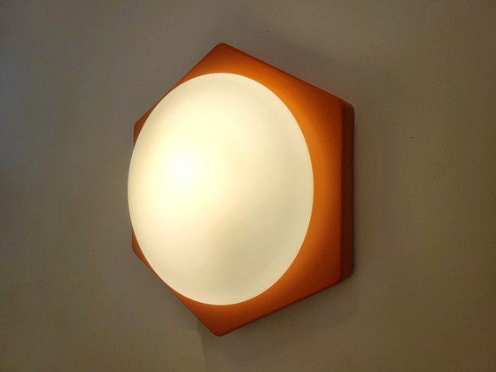 Image 1 of Vintage Space Age hexagon wandlampen van Paul Neuhaus 1970