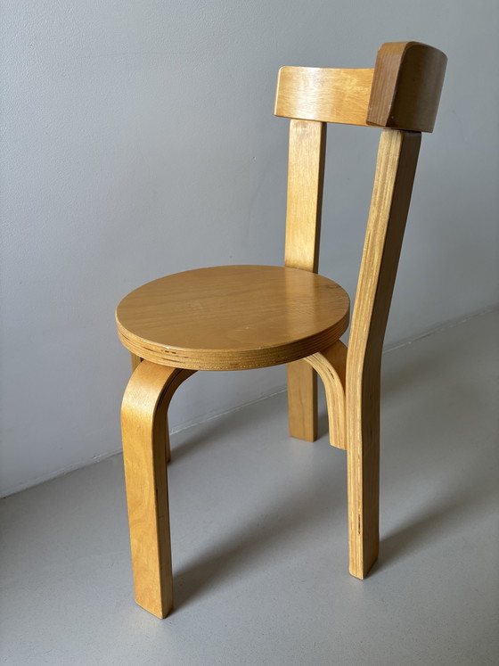 Sedia per bambini vintage scandinava modello 68 in compensato e betulla attribuita ad Alvar Aalto per Artek (photo 5 of 7)
