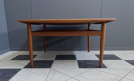 Image 1 of Teak square coffee table by Grete Jalk for Glostrup Denmark