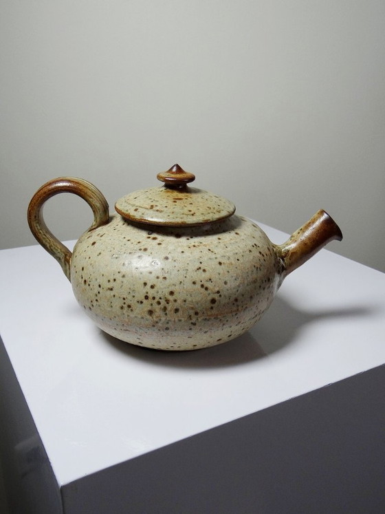 Image 1 of Jean-Pierre Prud'homme La Borne geglazuurde steengoed theepot, jaren 70-80