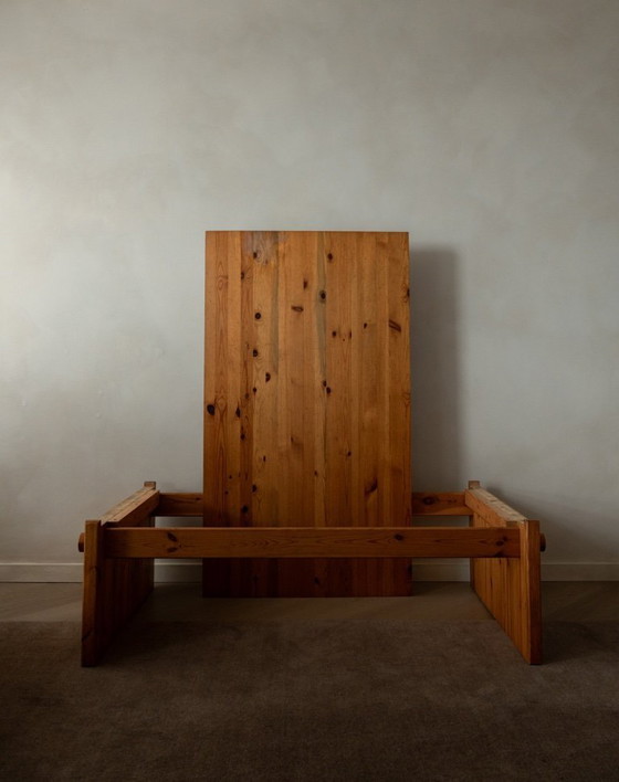 Image 1 of Vintage Dymling grenen salontafel van Yngve Ekström voor Swedese, Zweeds brutalistisch design, jaren 70.