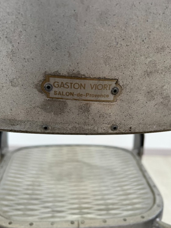 Image 1 of Aluminiumstühle - Avec-Plakette « Gaston Viort - Salon de Provence »