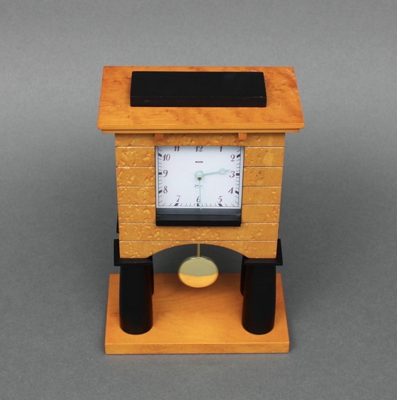 Image 1 of ALESSI MANTEL CLOCK TISCHUHR BY MICHAEL GRAVES MEMPHIS POSTMODERNE