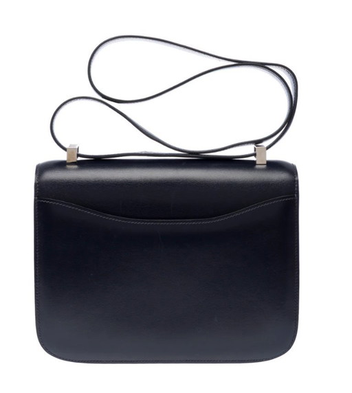 Sac HERMES Constance en Cuir Bleu Marine - 103443