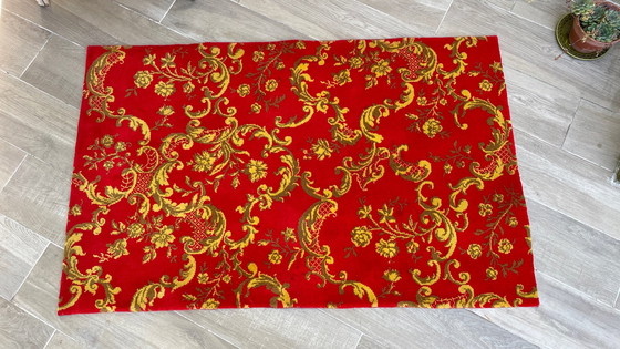 Image 1 of Tapis Vintage Façon Tapisserie 100% Laine - 142x89 cm