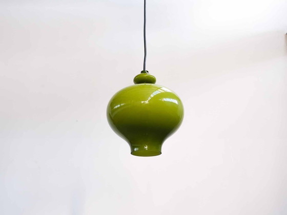 Image 1 of Vintage green glass pendant lamp by Hans Agne Jakobsson for Svera, 1960s