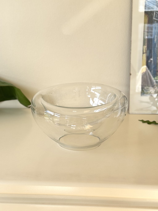 Dubbelwandige Glazen Schaal – Space Age Stijl Centerpiece