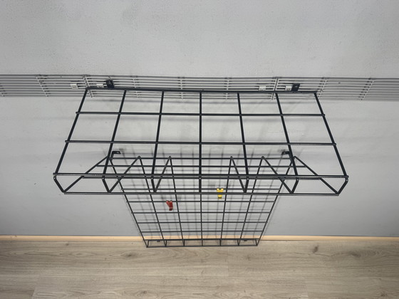 Image 1 of Vintage pilastro metalen wandkapstok met hoedenplank