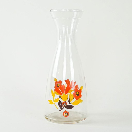 Caraffa in vetro, design italiano, anni '70, produzione: Italia
