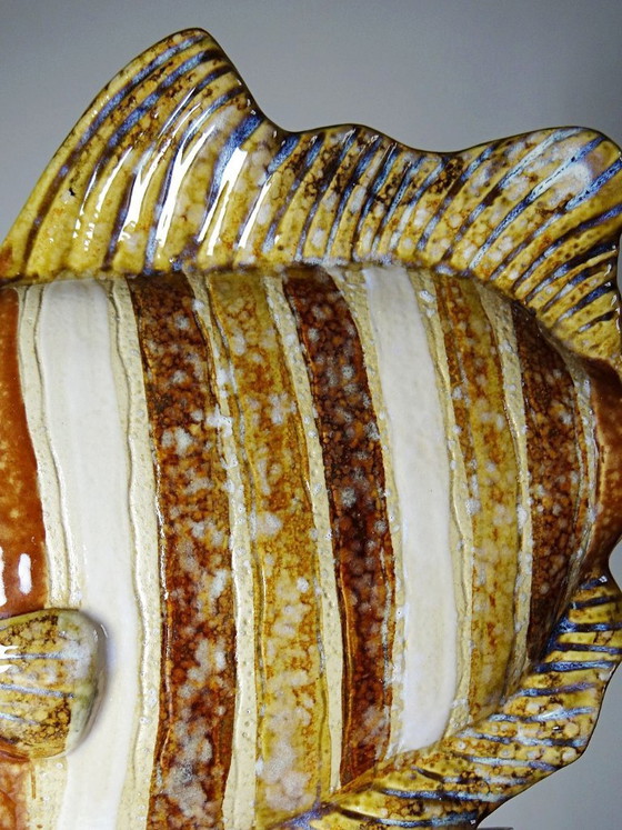 Image 1 of Pesci da parete vintage in ceramica smaltata dipinta a mano, anni '70-'80