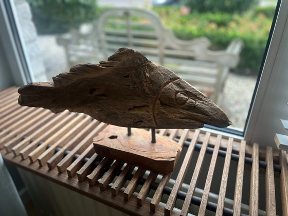 Unique driftwood sculpture, object, fish on a stand – Decorative Objects (photo 7 of 8)