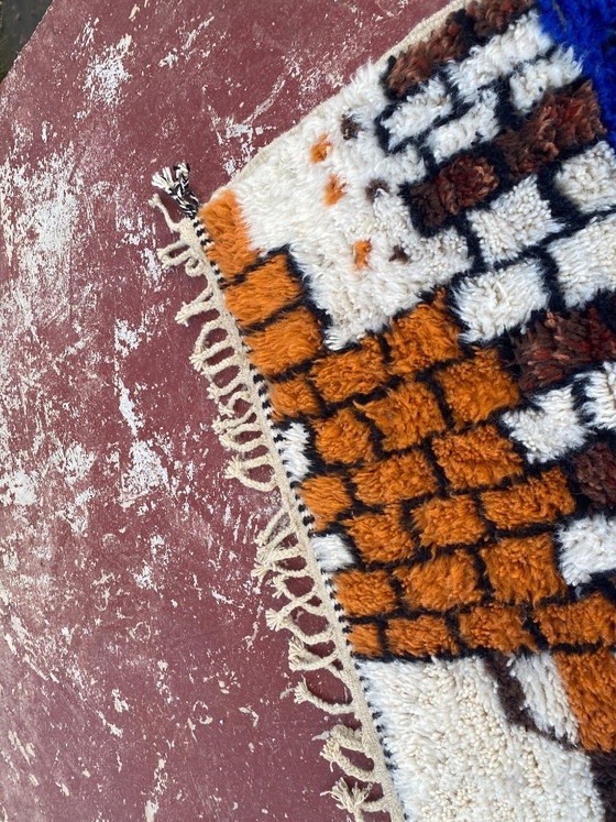 Image 1 of Kleurrijk Marokkaans Beni Ourain-tapijt 300 x 200 cm – Handgeweven wollen Berber-tapijt