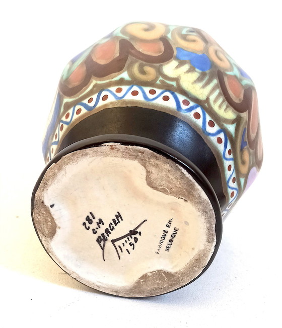 Image 1 of Jarrón de cerámica Bergen, década de 1920, altura 20,2 cm