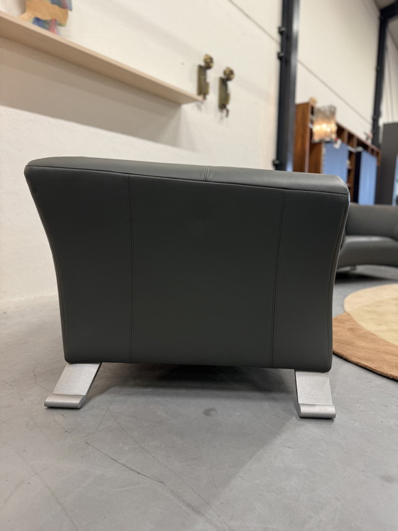Image 1 of 2 Rolf Benz 322 Armchairs Gray Leather