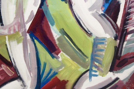 Martin Wollmer, Dipinto Moderno Astratto, Artista COBRA, Dipinti e disegni, Bianco (foto 8 di 9)