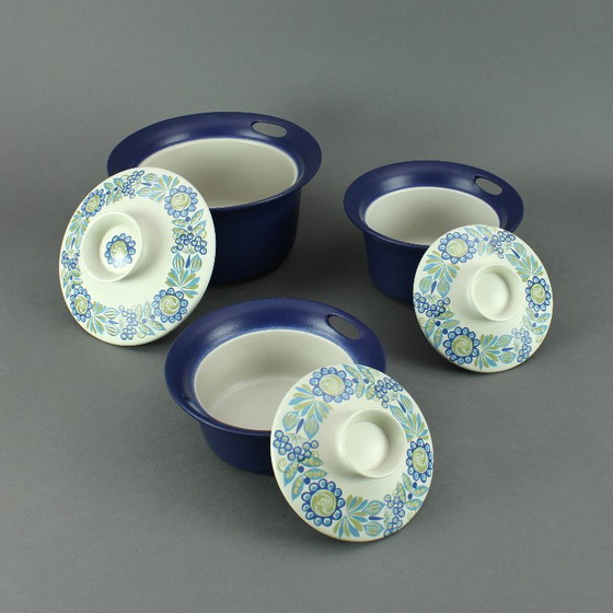 Image 1 of Turi Gramstad-Oliver (1938) - Turi Design - Decor Tor Viking - set of three deck dishes - made in Norway 