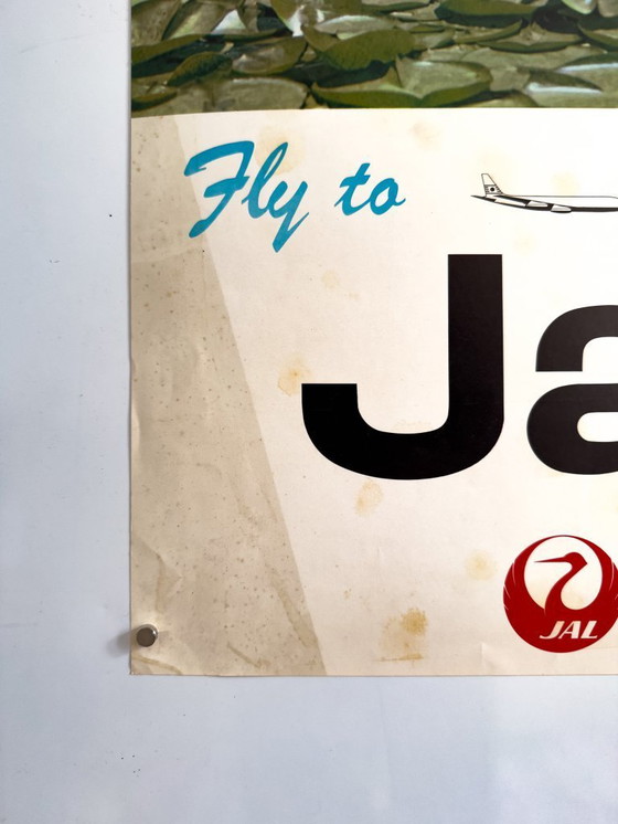 Image 1 of 🛫 Fly to Japan — Inner Garden of Heian Shrine, Kyoto – c.1965 – Original Poster by Japan Air Lines |  100.5 × 62.5 cm | Japan