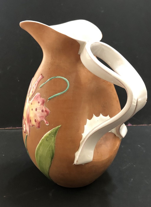 Vintage Ceramic Pitcher Vase From Fiamma, Italy