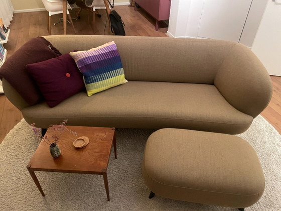 Image 1 of Leolux Flint bank, 3-zits + hocker in Re-wool 458 