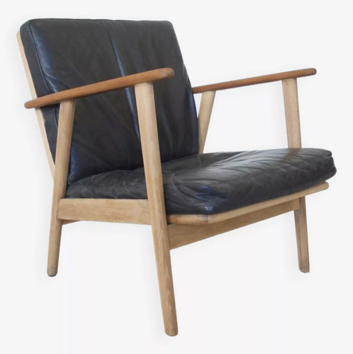 Danish mid-century teak & oak armchair, 1950s