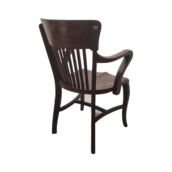 Image 1 of Antique English Mahogany Office Chair, Early 20th Century