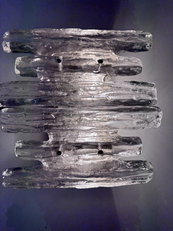 Brutalist Kalmar ‘Ice Block’ Wall Lamp Design Classic – Wall lights, Glass, Metal (photo 12 of 12)