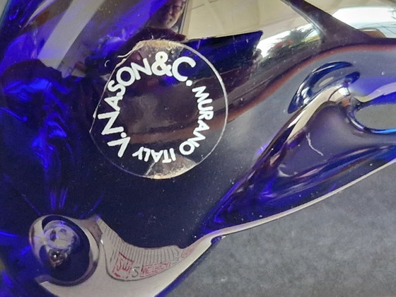 Image 1 of Par de figuras de animales de cristal de Murano - Nason