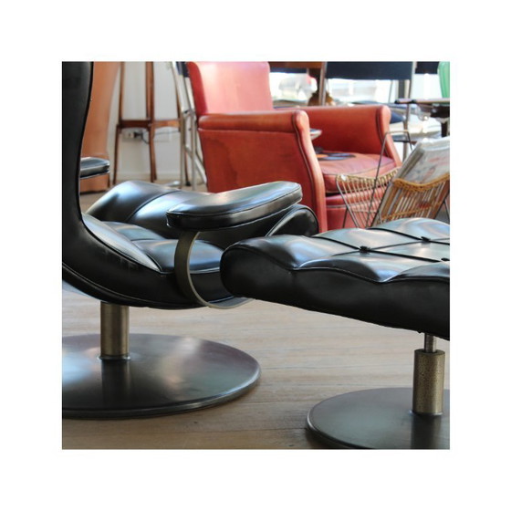 Image 1 of Fauteuil met poef