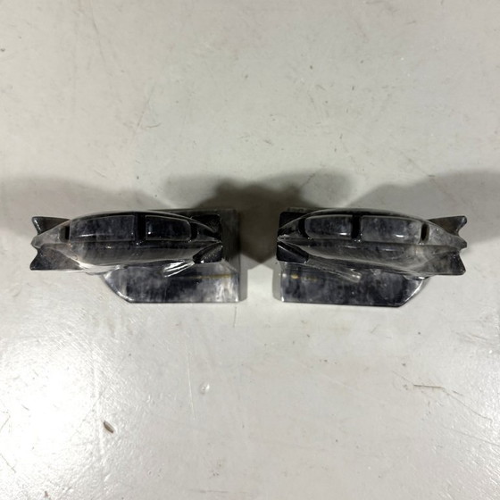 Image 1 of Sujetalibros de mármol cabezas de caballo 1960