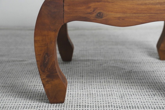 Hardhouten opiumkrukje/tafel, Aziatische lage bijzettafel, handgemaakte plantenstandaard van massief – Wood (photo 4 of 15)