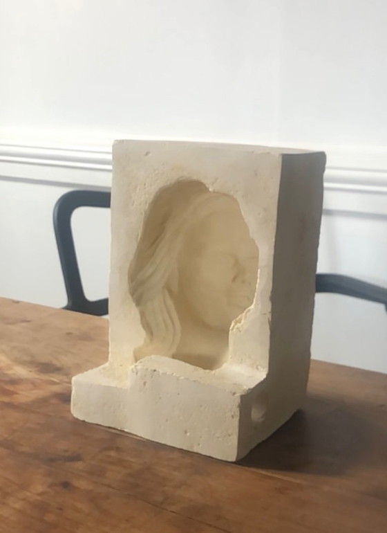 Brutalist Kinetic Art Table Lamp – Stone (photo 3 of 20)