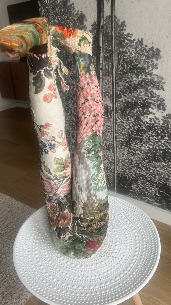 Unique Sculpture 66 Cm Artwork Women's Legs – Decorative Objects, Textile, Plastic (photo 5 of 7)