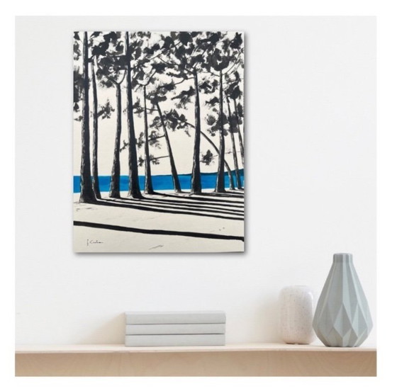 Image 1 of Inchiostro di china su carta naturale 250g.  Soggetto : Cap Coz.  Formato 40x30cm.