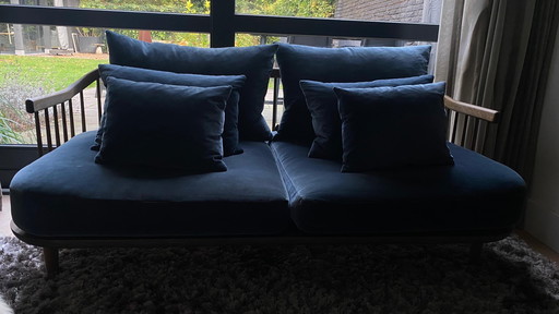 & Tradition Fly SC2 Sofa – Donker Eiken / Fluweel 10 Twilight