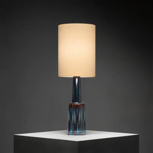 Model 1033 Große Keramik-Tischlampe von Søholm Stentøj, Dänemark, 1960er Jahre