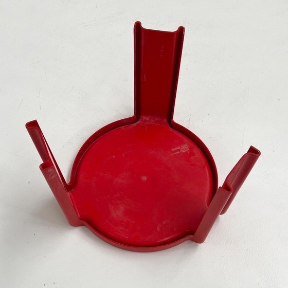 Image 1 of Red Side Table by Giotto Stoppino for Kartell, 1970s