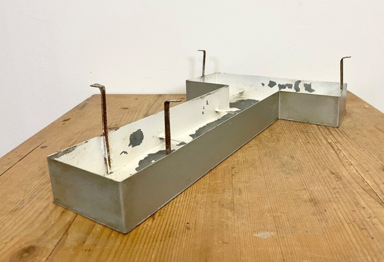 Image 1 of Large Vintage Grey Iron Facade Letter T, 1970s