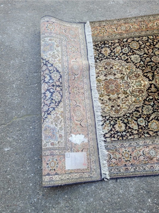 Image 1 of Noble tapis d'Orient noué à la main, pièce unique pich en 100 % soie | soie du Cachemire | 194 x 125 cm
