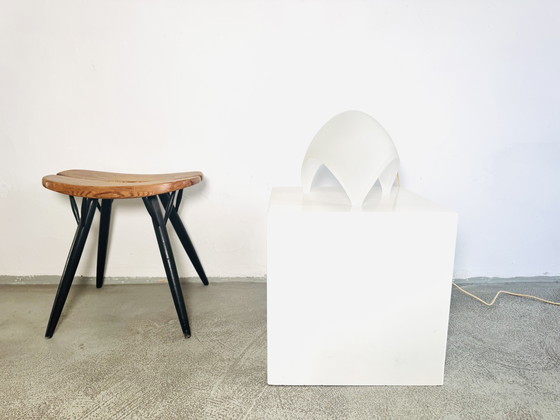 Image 1 of LÁMPARA DE MESA EN VIDRIO ESMALTADO 'COQUE' DE ELIO MARTINELLI PARA MARTINELLI LUCE, ITALIA, años 70