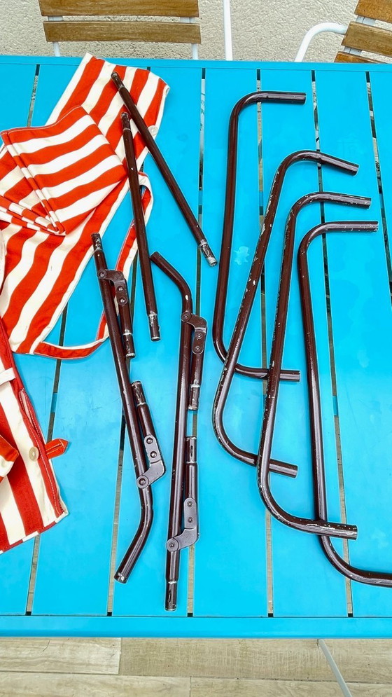 Image 1 of Vintage draagbare ligstoel