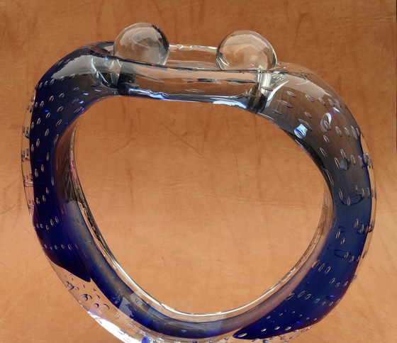 Image 1 of Glaskunst, studioglas, sculptuur "Koppel" Murano 1980