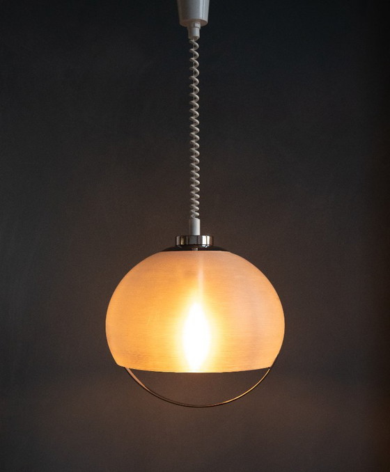 Image 1 of Space Age Plastic Pendant Lamp with Metal Bracket