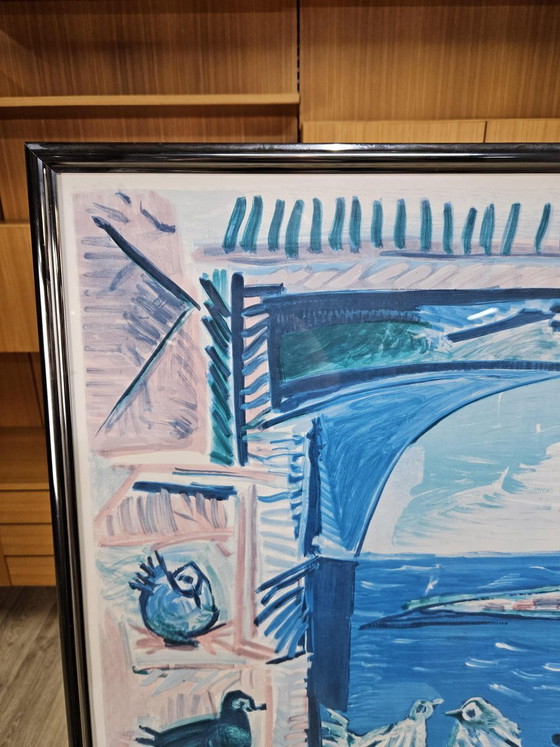 Henri Deschamps, Côte d'Azur, jaren 70, Kleurenlitho, Ingelijst – Litho's & Zeefdrukken (photo 2 of 9)