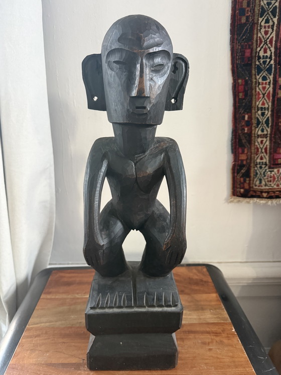 Image 1 of Große afrikanische Holzskulptur – Skulpturenobjekt aus der Mitte des 20. Jahrhunderts